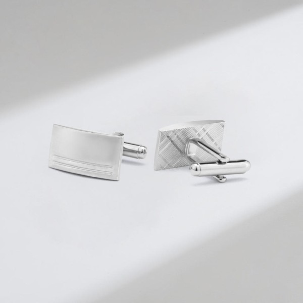 Enamel & Stainless Steel Rectangular Cufflinks