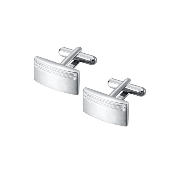 Enamel & Stainless Steel Rectangular Cufflinks