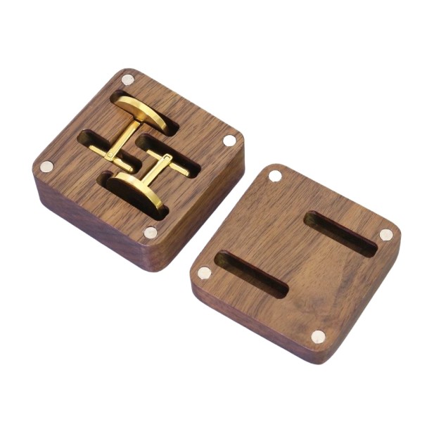 Durable Suede & Wood Jewelry Box