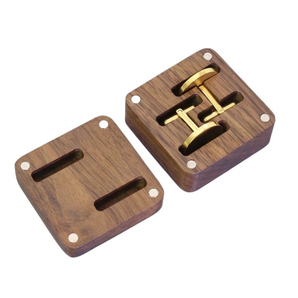 Durable Suede & Wood Jewelry Box