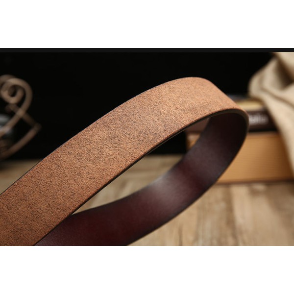 Genuine Crocodile-Embossed Leather Belt with Steel Buckle