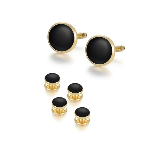 Gold-Plated Cufflink & Tie Clip Set