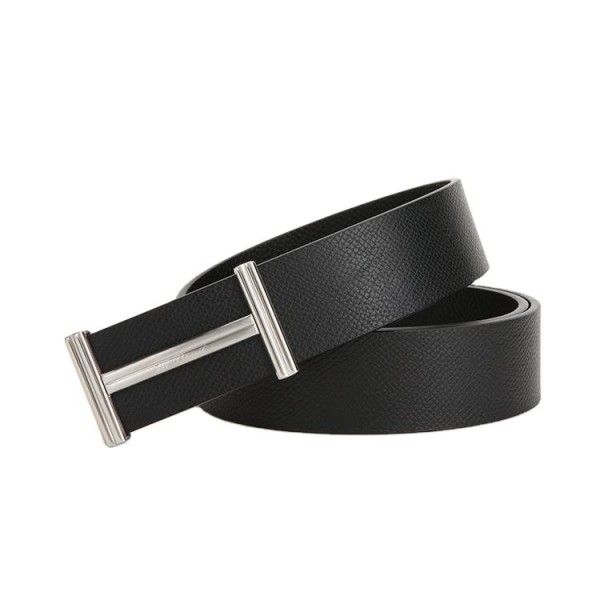 Genuine Cowhide Automatic-Buckle Casual Belt
