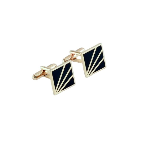 Square Hard Enamel Cufflinks