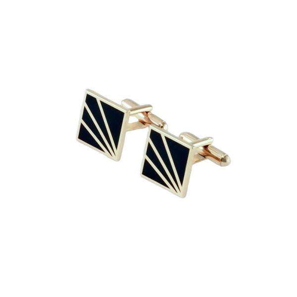 Square Hard Enamel Cufflinks