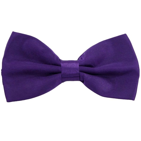 Premium Yarn-Dyed Solid Purple Men's Bow Tie