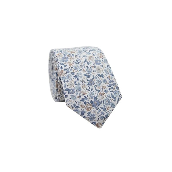 High-Quality Cotton-Feel Printed Skinny Tie