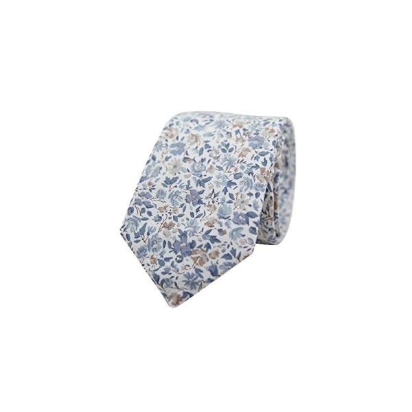High-Quality Cotton-Feel Printed Skinny Tie