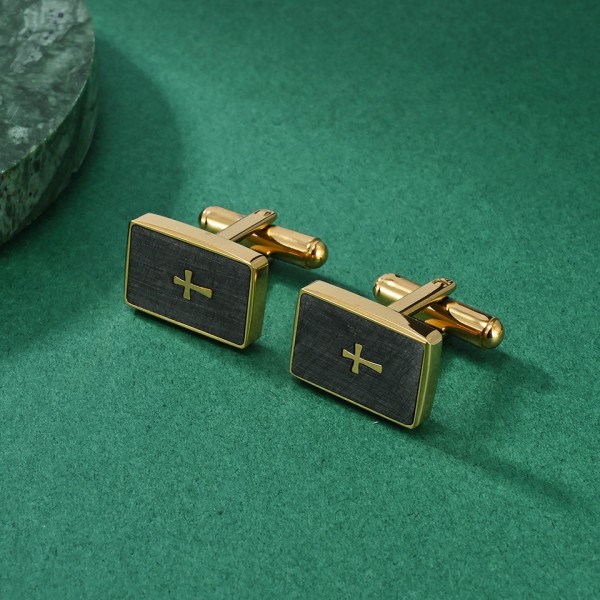 Cross-Embellished Cufflinks