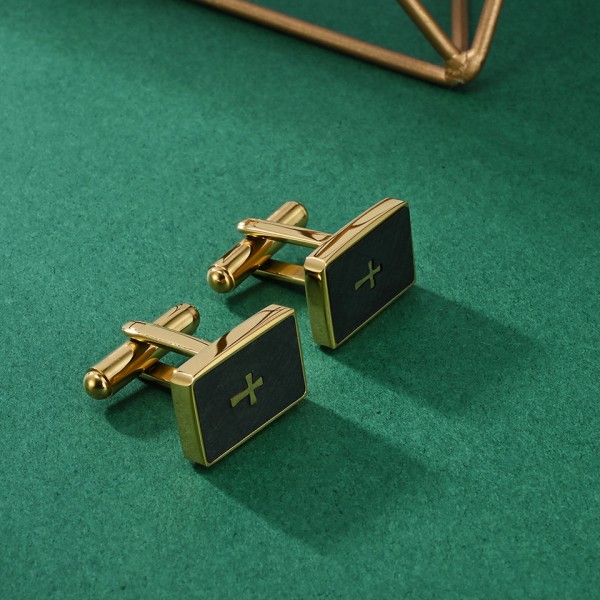 Cross-Embellished Cufflinks