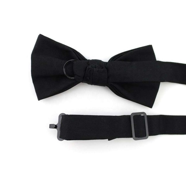 Handmade Black Cotton Bow Tie