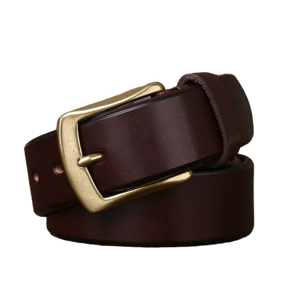 Thick, Genuine Leather Casual Belt with Pin Buckle