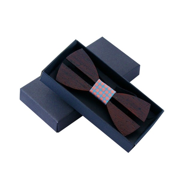 Hollow-Out Wooden Bow Tie Set