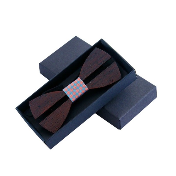Hollow-Out Wooden Bow Tie Set
