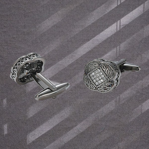 Zirconium-Gold Cufflinks