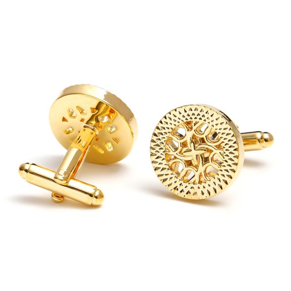 Hollow-Out Brass Cufflinks for French-Cuff Shirts