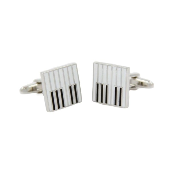 Black & White Logo Cufflinks for Men
