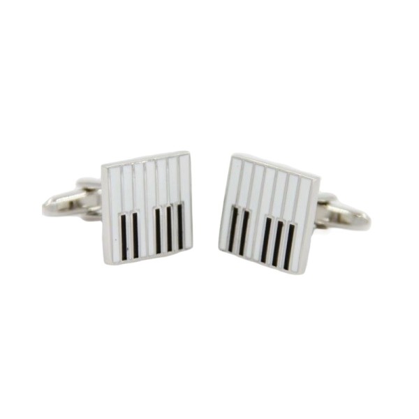 Black & White Logo Cufflinks for Men