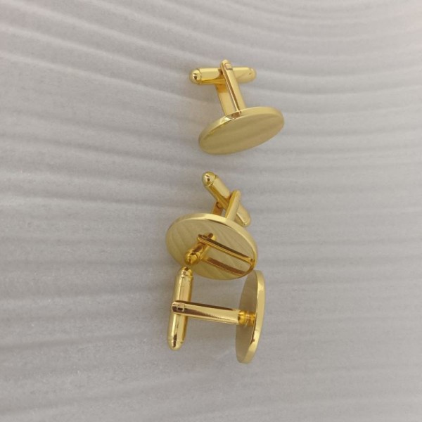 Engravable Silver Oval Cufflinks