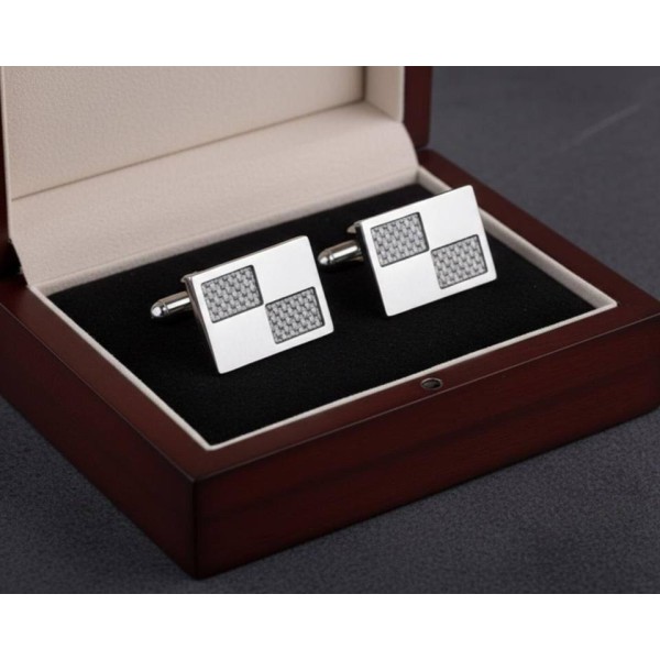 Stainless Steel Silver Cufflinks
