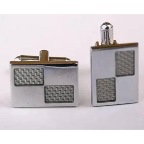 Stainless Steel Silver Cufflinks