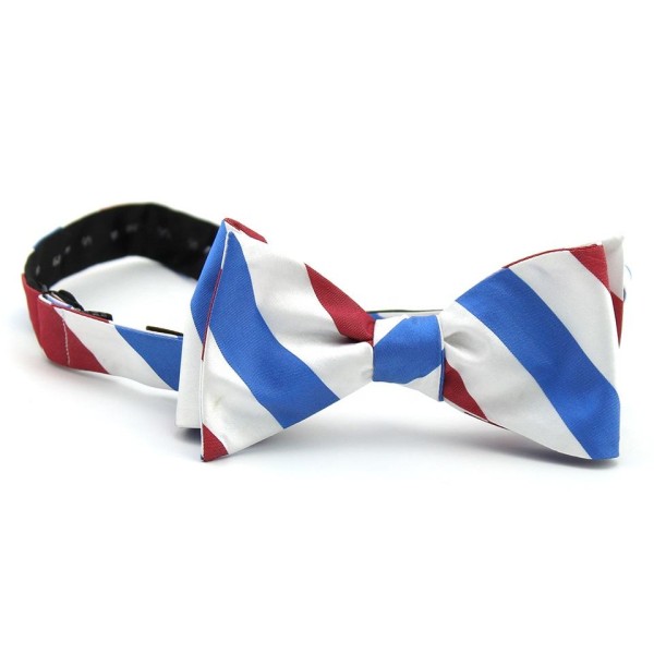 Adjustable Striped Polyester Bow Tie