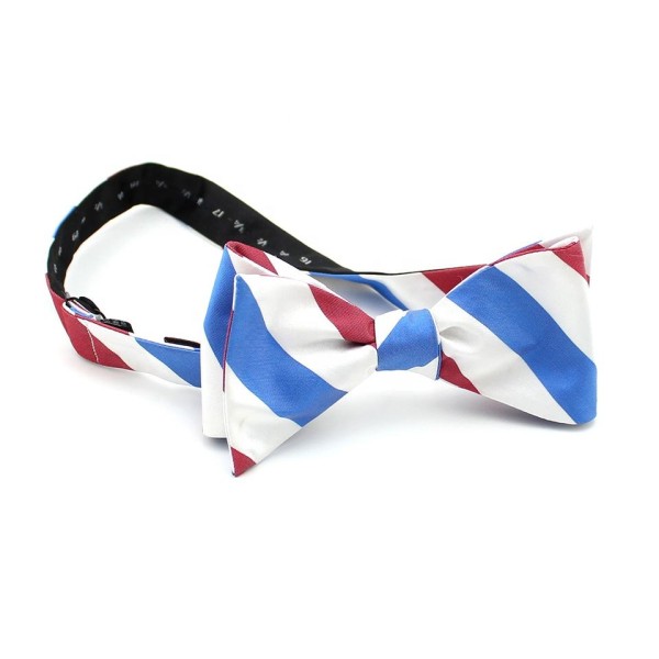 Adjustable Striped Polyester Bow Tie