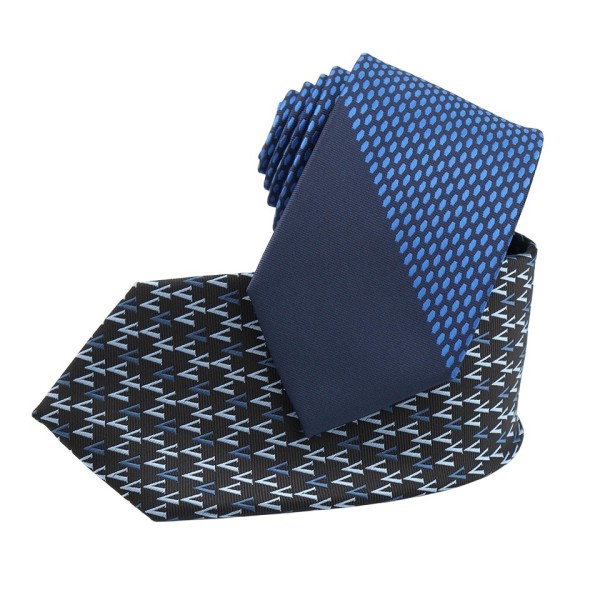 High-Elasticity, Wrinkle-Resistant Geometric Jacquard Tie