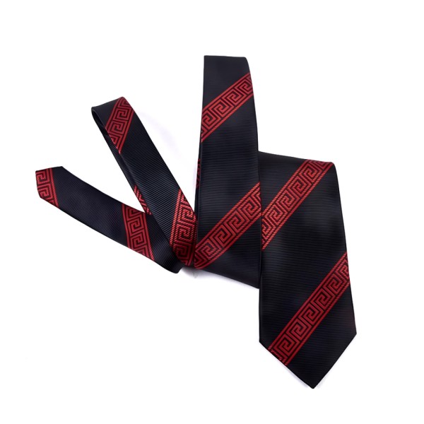 Jacquard Striped Tie & Pocket Square Set