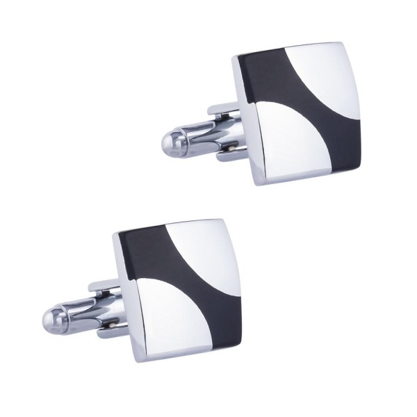 High-Quality Alloy & Enamel Cufflinks with Silver Accents