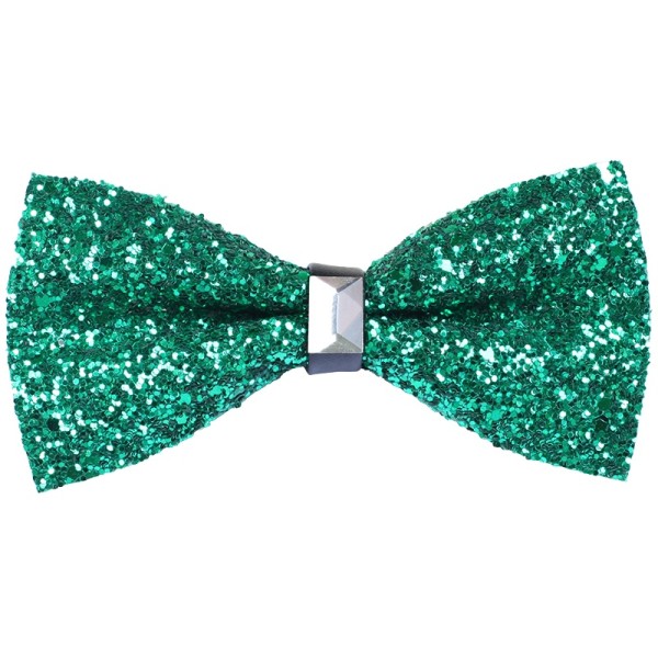 Colorful Embroidered Crystal Bow Tie
