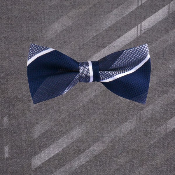 Stylish Striped Polyester Wedding Bow Tie