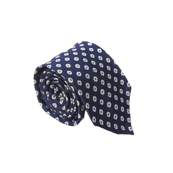 Hand-Printed Silk Men's Tie