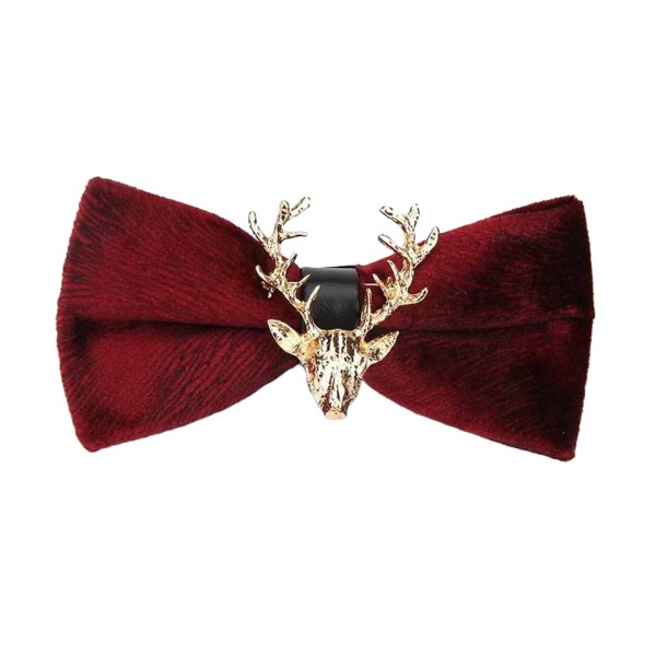Silky-Textured Elegant Velvet Men's Bow Tie