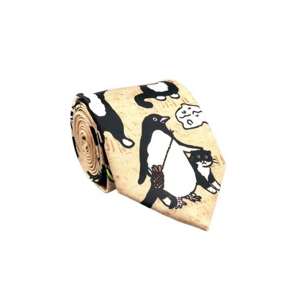 Fun Animal (Penguin) Print Tie